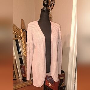 Women's Pink Knit Cardigan Sweater